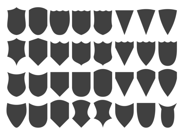siluetas de escudos