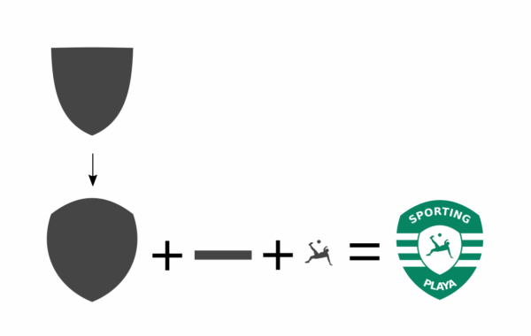 como escudo Sporting Playa